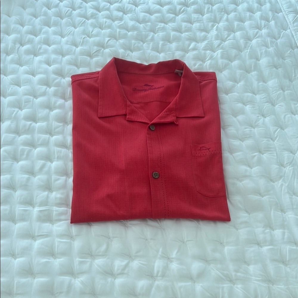 Tommy Bahama Red Casual Button Down Shirt